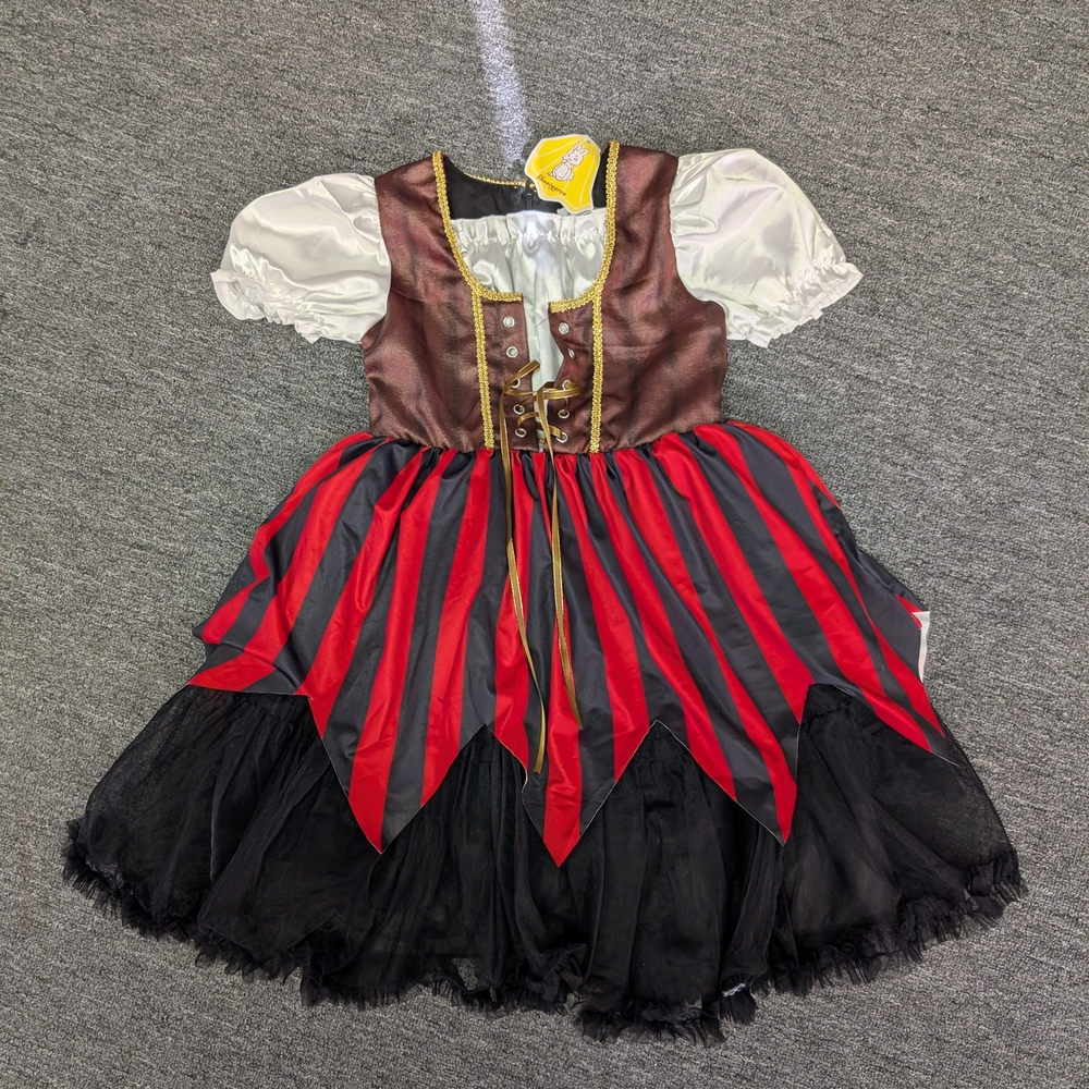 Pirate Adventure Kids Costume - Brown, Red, Black